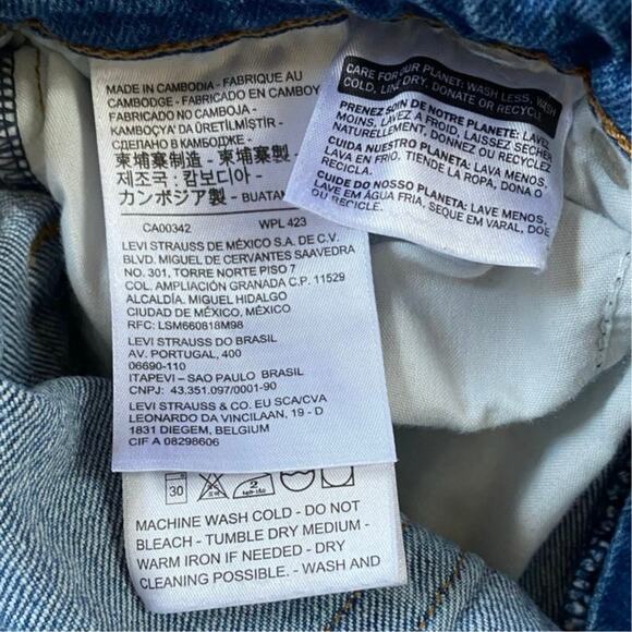 Levi's Wedgie Straight Medium Wash 25 X 27 - Excellent - Picture 11 of 13